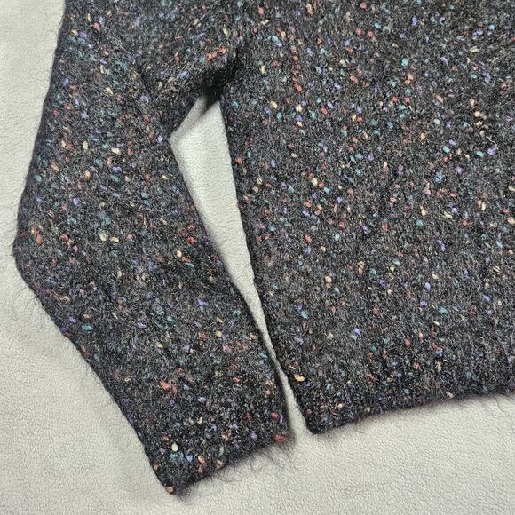 Vintage Cape Isle Knitters Cardigan Sweater Womens L Mohair Blend Flecked Button - Picture 3 of 12